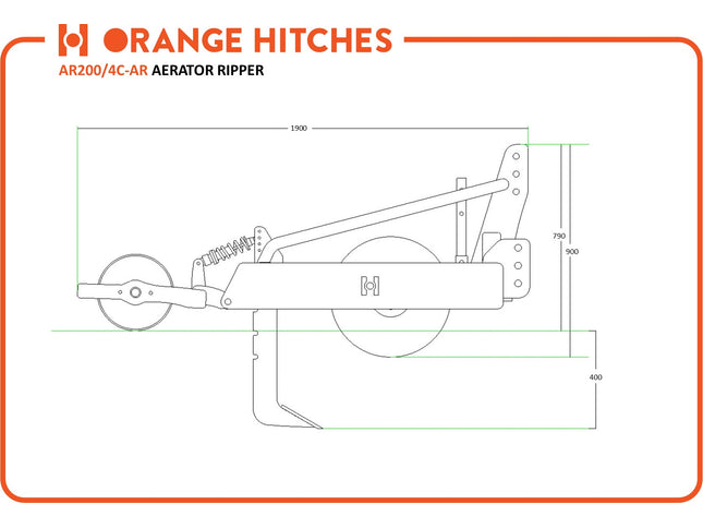SUBSOILER AERATOR RIPPERS with swing arm roller - Tractor