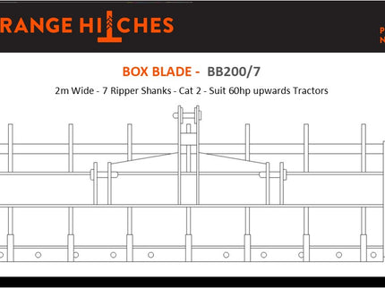 BOX BLADES - Cat 2 Tractors 50hp upwards