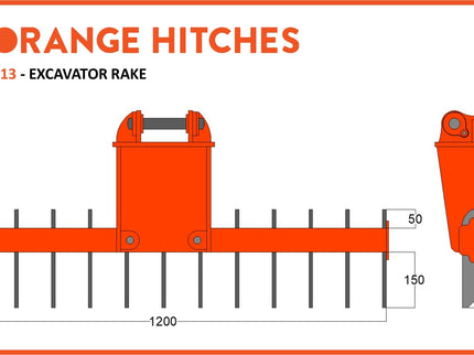 EXCAVATOR RAKES