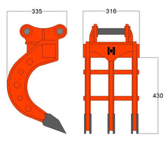 EXCAVATOR RIPPER - THREE SHANK